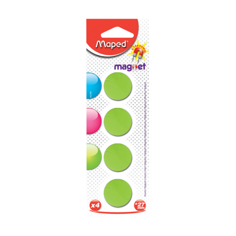 Aimants 27 mm couleur Blister de 4 Maped