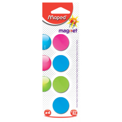 Aimants 27 mm couleur Blister de 4 Maped