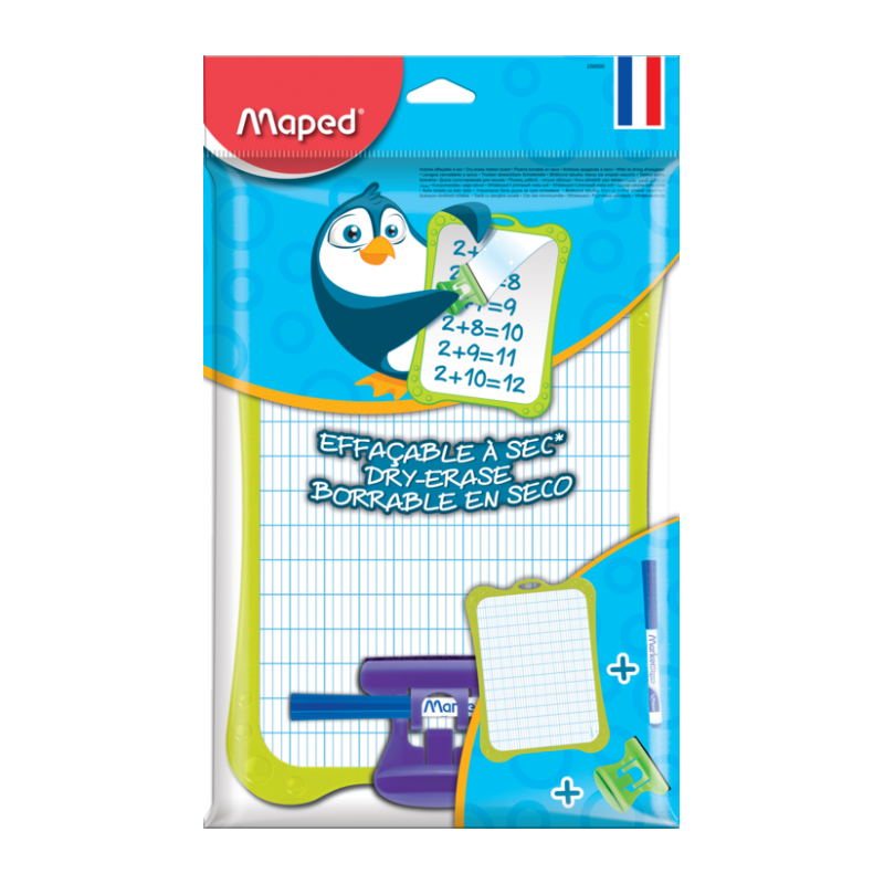 Ardoise blanche avec accessoires Maped