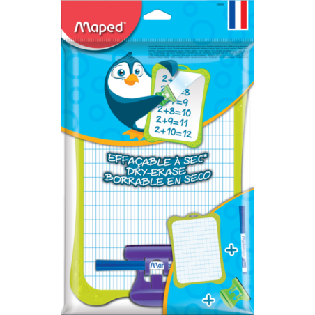 Ardoise blanche avec accessoires Maped