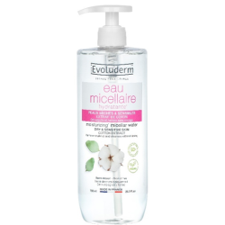 Eau micellaire coton 750ml 23015 EVOLUDERM