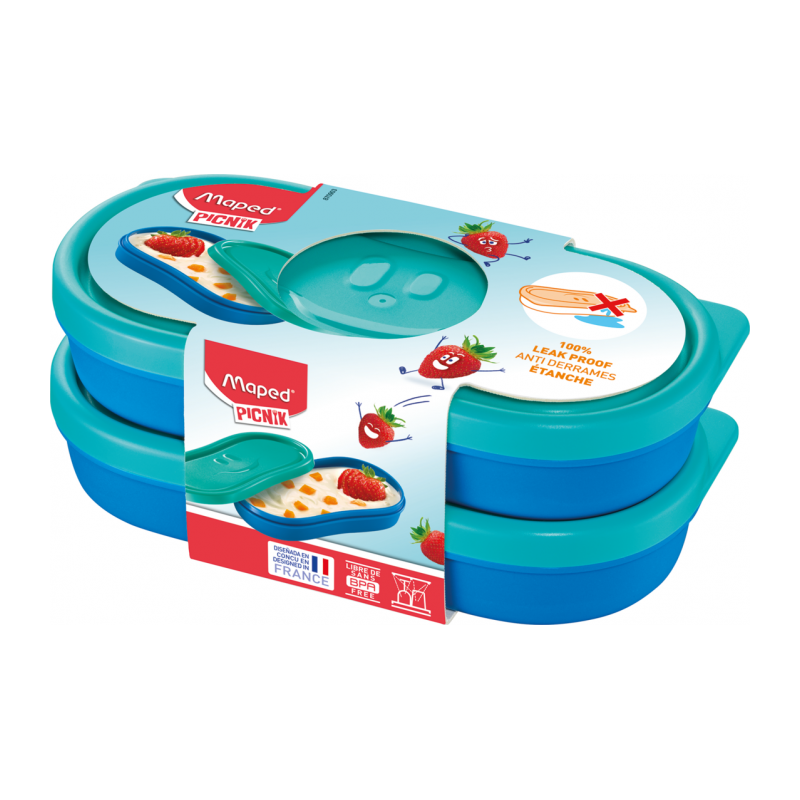 Snack box Kids Concept lot de 2 PICNIK MAPED