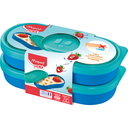 Snack box Kids Concept lot de 2 PICNIK MAPED