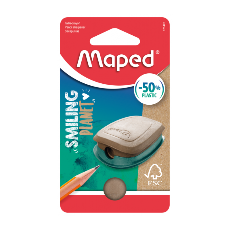 Taille crayon 1 trou PULSE WOOD fsc SMILING PLANET Maped