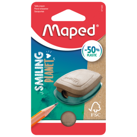 Taille crayon 1 trou PULSE WOOD fsc SMILING PLANET Maped