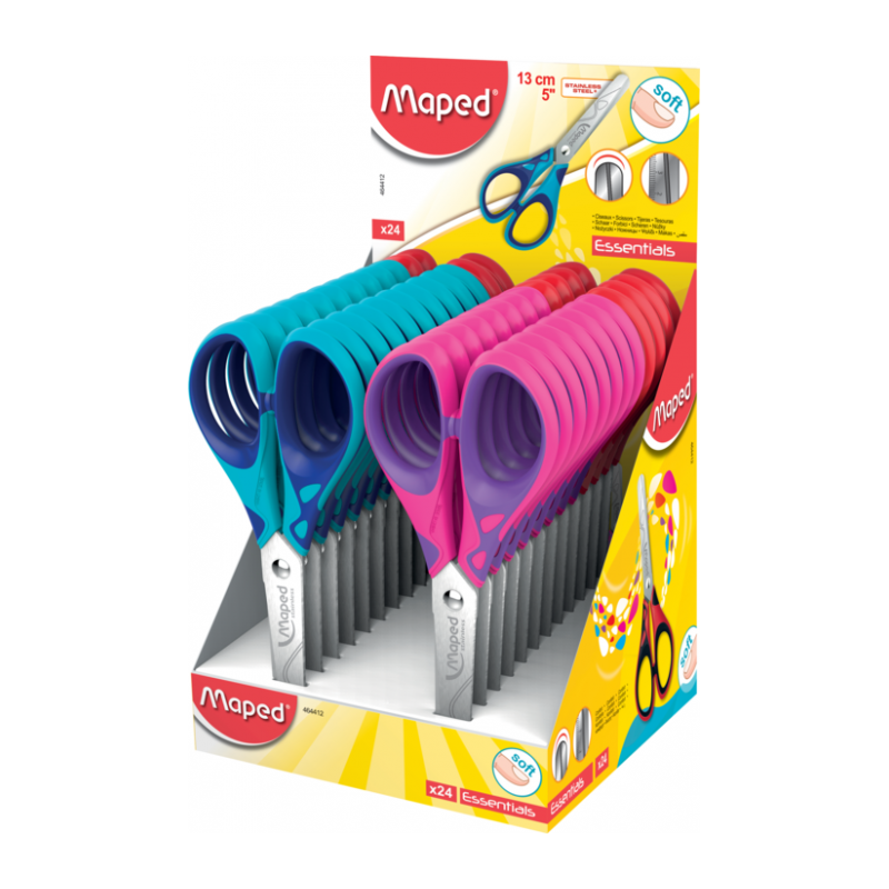 Ciseaux Essentials pulse soft 13 cm symétrique Maped