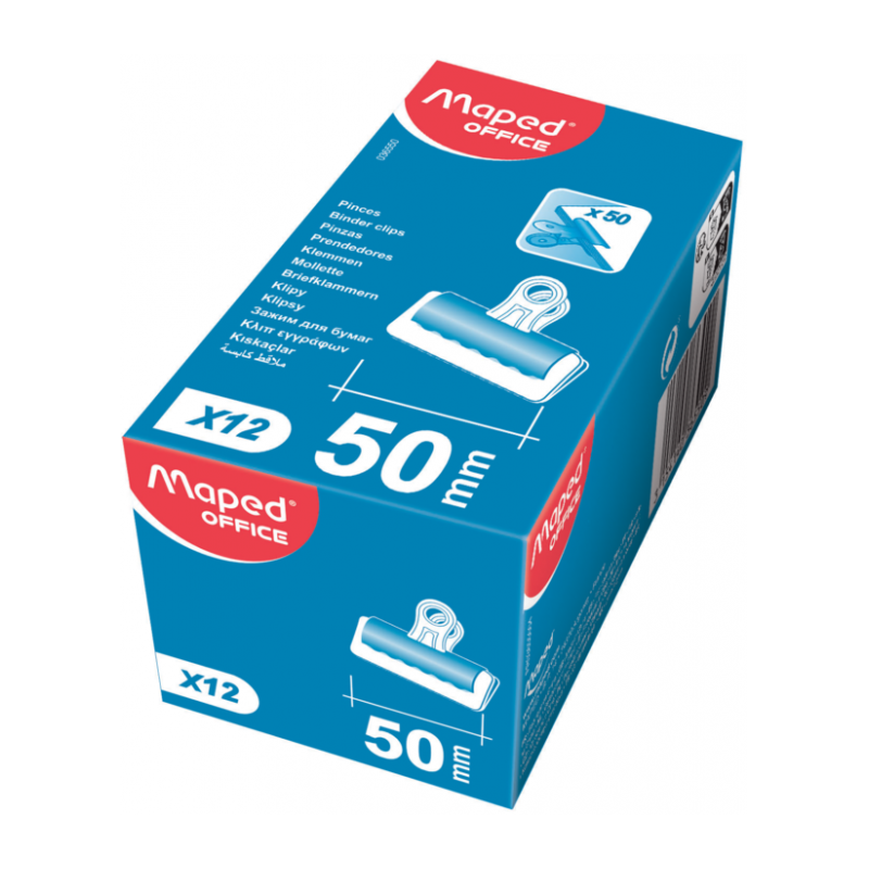 Pince à dessin noires 50 mm Bte de 12 Maped