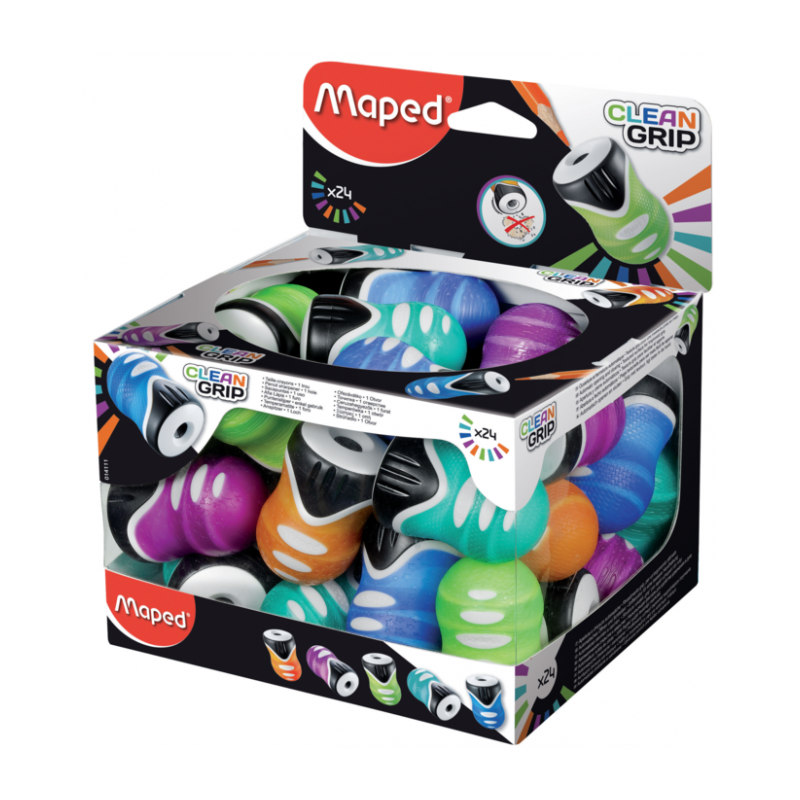 Taille crayon avec réservoir 1usage Clean Grip Maped
