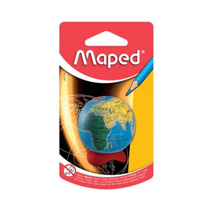 Taille crayon avec réservoir 1 usage Globe terrestre ss blister Maped