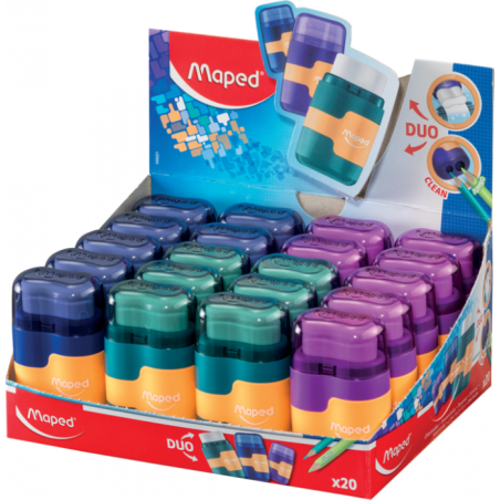 Taille crayon 2 trous avec gomme connect soft Maped