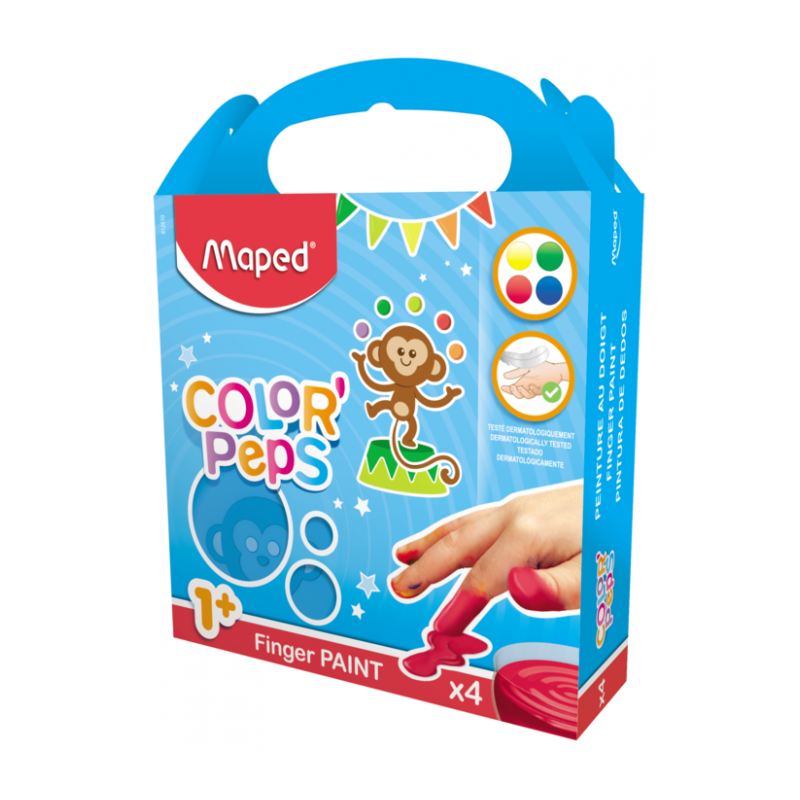 Gouache en pot 1ère age 80gx4 color peps Maped