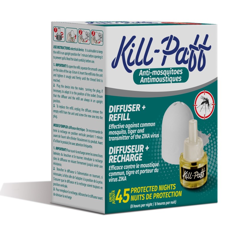 Diffuseur électrique anti-moustique+recharge KILL PAFF Zelnova