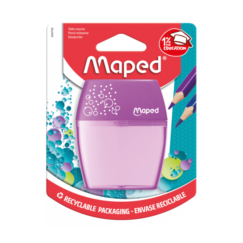 Taille-crayon shaker 2 trous réserve blister Maped