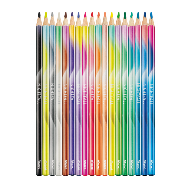 Crayon de couleur 18cm et 18cl NIGHTFALL Maped