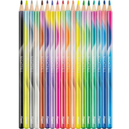 Crayon de couleur 18cm et 18cl NIGHTFALL Maped