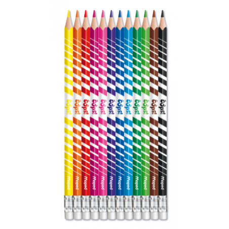 Crayon de couleur 18cm et 10cl+2 color'peps Maped