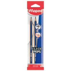 Crayon graphite HB Blackpep's NAVY flowpack de 3 MAPED