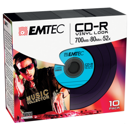 CD-R 700MB 52X Vinyl Slim EMTEC