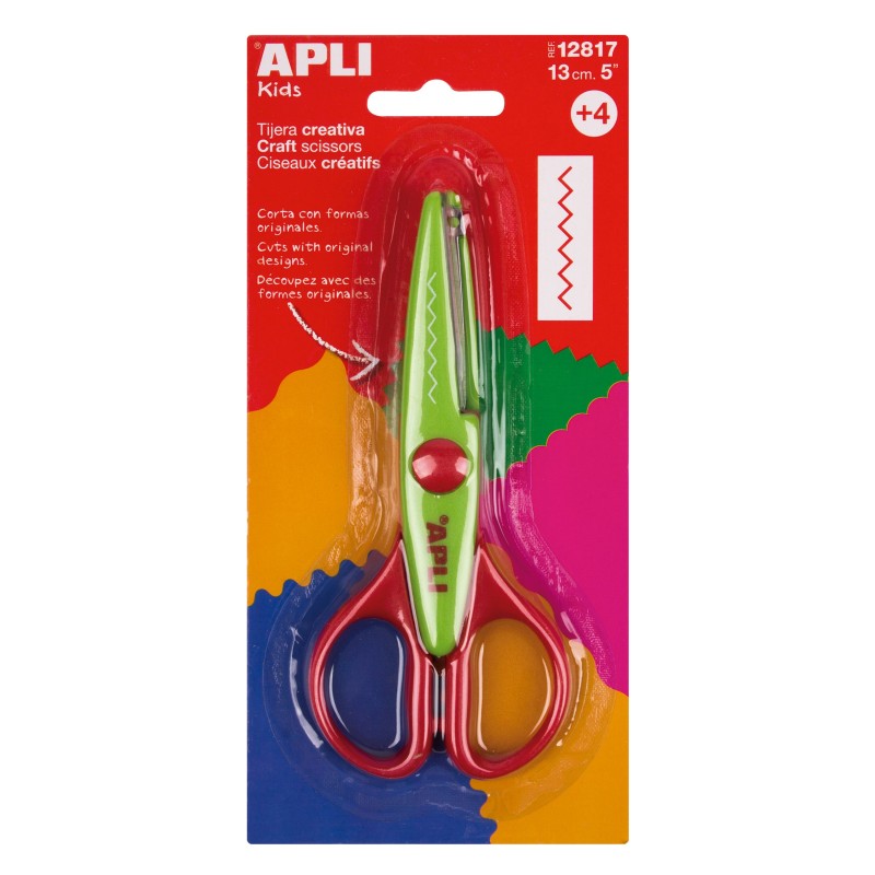 Ciseaux créatifs zigzag vert 13cm APLI KIDS