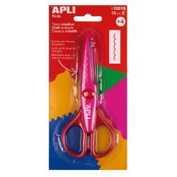 Ciseaux créatifs dentée rose 13cm APLI KIDS