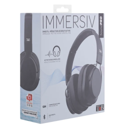 Casque Bluetooth avec réduction de bruit active noir IMMERSIVE