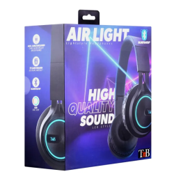 Casque LED 3 en 1 : sans fil/filaire, lecteur de cartes SD AIR LIGHT