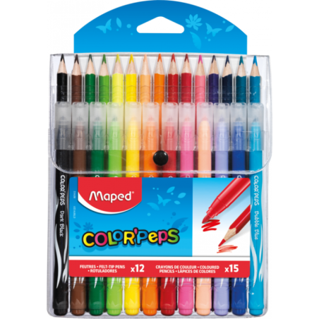 Feutre et crayon de couleur Combo Pack (12F/15CCL) Maped