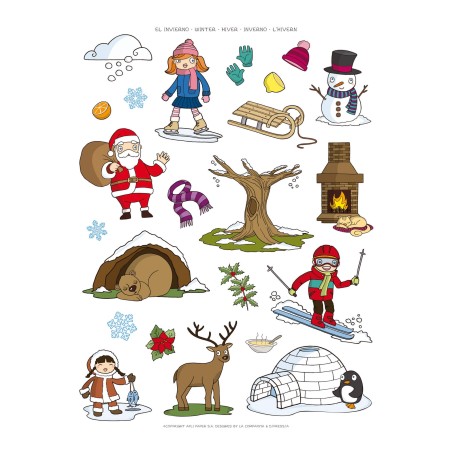 Gommettes enlev. hiver 3flles APLI KIDS