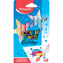 Feutre 8 couleurs glitter Colorpeps mini artist Maped