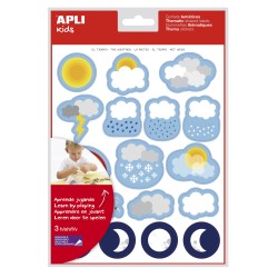 Gommettes enlev. la méteo 3flles APLI KIDS