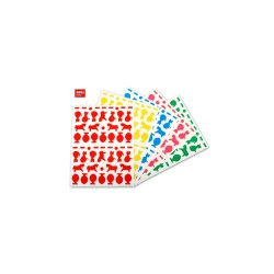 Gommettes en sachet formes assorties 15flles animaux APLI KIDS