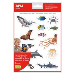 Gommettes Animaux marins 2flles APLI KIDS