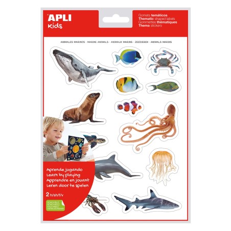 Gommettes Animaux marins 2flles APLI KIDS