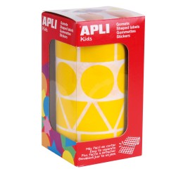 Gommette géométrique  forme assortie  JAUNE Apli-Agipa
