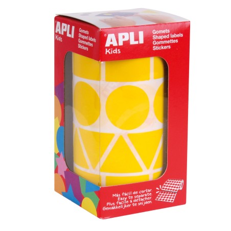 Gommette géométrique  forme assortie  JAUNE Apli-Agipa