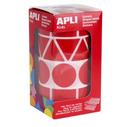 Gommette géométrique  forme assortie  ROUGE Apli-Agipa