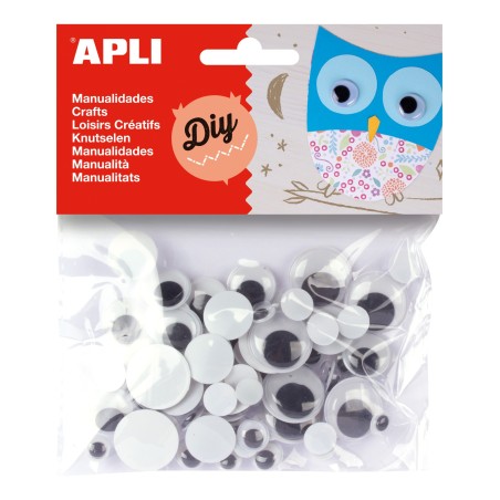 Yeux mobiles noir rond sach 75 APLI KIDS