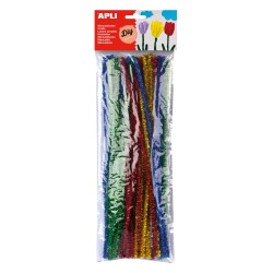 Chenilles brillant coul ass 30cm sach 50 APLI KIDS