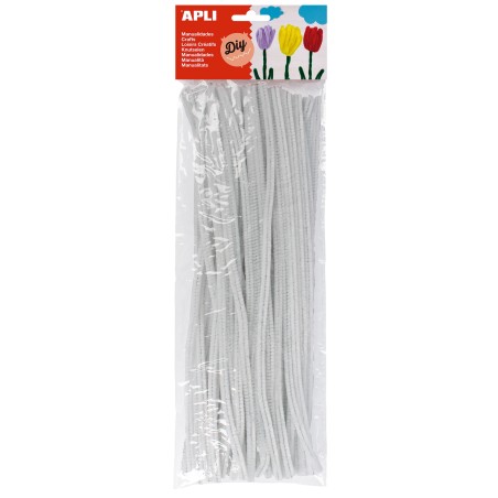 Chenilles blanc 30cm sach 50 APLI KIDS