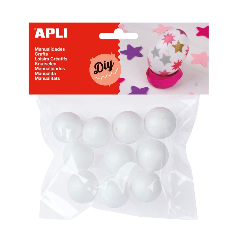 Boules polystyrene daim 25mm sach 10 APLI KIDS