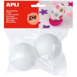 Boules polystyrene diam 60mm sach 2 APLI KIDS