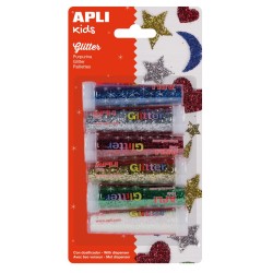 Paillettes poudre 6 tubes couleur ass APLI KIDS