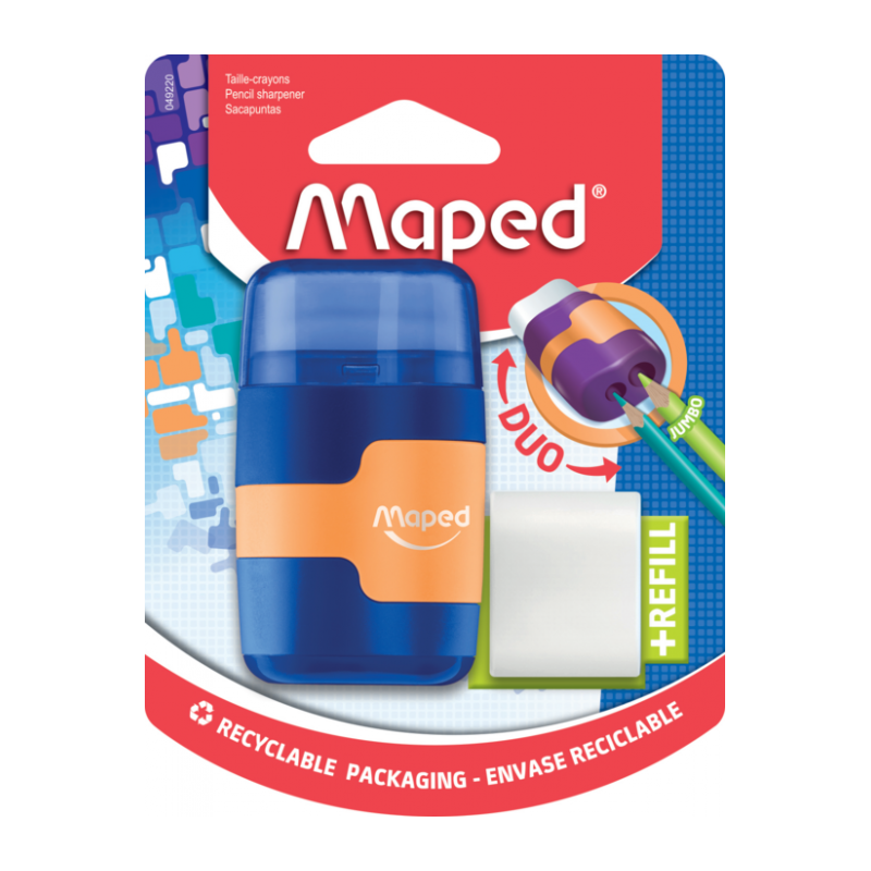 Taille crayon 2 trous avec réservoir connect ss blister Maped