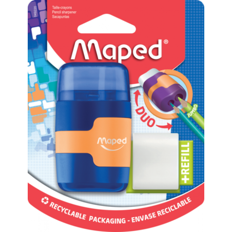 Taille crayon 2 trous avec réservoir connect ss blister Maped