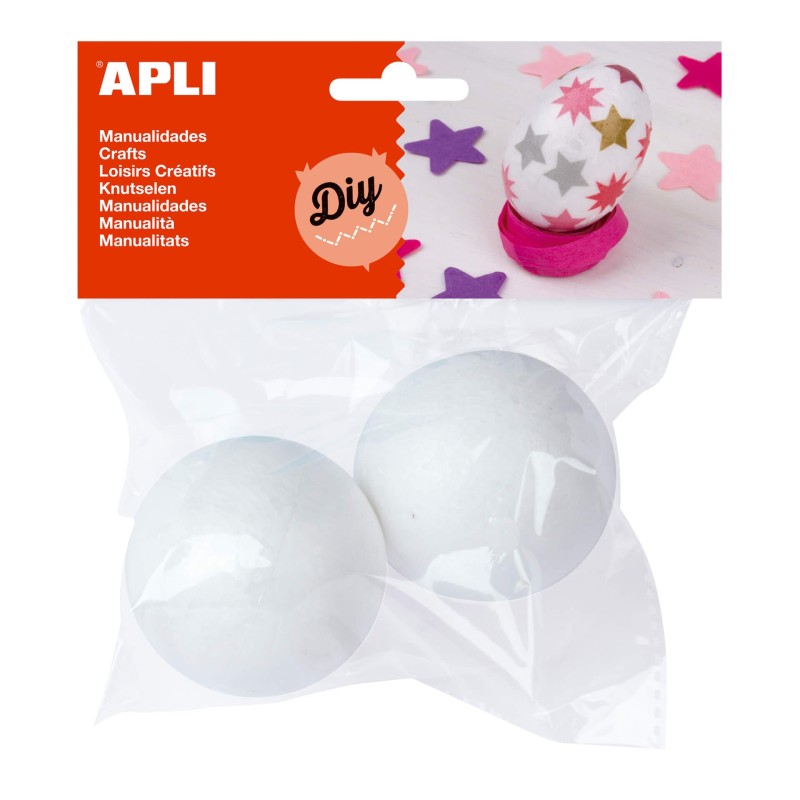 Boules polystyrene diam 70mm sach 2 APLI KIDS