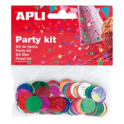 Confettis ronds coul ass 15mm sach 14gr APLI KIDS