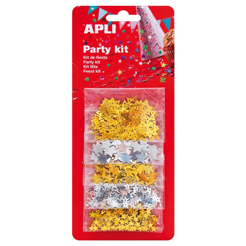 Confettis étoiles ass sach 5x2gr APLI KIDS