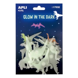 Stickers luminescents en plastique dinosaures APLI KIDS