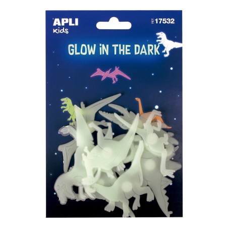 Stickers luminescents en plastique dinosaures APLI KIDS