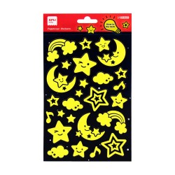 Stickers luminescence lune et etoile APLI KIDS